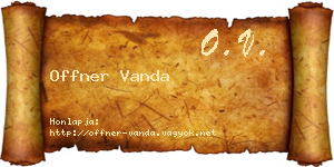 Offner Vanda névjegykártya